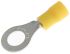 JST, FV Insulated Ring Terminal, M8 (5/16) Stud Size, 2.6mm² to 6.6mm² Wire Size, Yellow