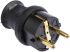 Kopp Black Cable Mount Mains Connector Plug, Rated At 16A, 250 V