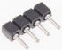 Preci-Dip Straight Surface Mount Pin Header, 4 Contact(s), 2.54mm Pitch, 1 Row(s), Unshrouded