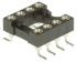 Preci-Dip 2.54mm Pitch Vertical 8 Way, SMT Turned Pin Open Frame IC Dip Socket, 1A