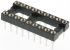 Preci-Dip 2.54mm Pitch Vertical 18 Way, Through Hole Turned Pin Open Frame IC Dip Socket, 1A
