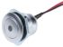 ITW Switches 57M Series Illuminated Push Button Switch, Latching, Panel Mount, 16.1mm Cutout, SPST, Blue LED, 48V dc,