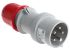 Scame Industrieller Stromversorgungssteckverbinder-Adapter Stecker Rot 3P + N + E, 415 V / 16A, Kabelmontage IP44