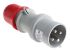 Scame IP44 Red Cable Mount 3P + E Industrial Power Connector Adapter Plug, Rated At 32A, 415 V,With Phase Inverter
