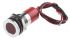 RS PRO Red Panel Mount Indicator, 12V dc, 14mm Mounting Hole Size, Lead Wires Termination, IP67