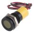 RS PRO Yellow Panel Mount Indicator, 12V dc, 14mm Mounting Hole Size, Lead Wires Termination, IP67