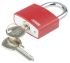 Candado de Aluminio, acero ABUS, llaves similares, Ø de grillete 6.5mm, color Rojo, para Interior, exterior