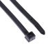 HellermannTyton Cable Tie, 300mm x 7.6 mm, Black Polyamide 6.6 (PA66), Pk-100