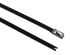 HellermannTyton Cable Tie, Roller Ball, 201mm x 4.6 mm, Black Polyester Coated Stainless Steel, Pk-100