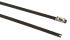 HellermannTyton Cable Tie, Roller Ball, 362mm x 4.6 mm, Black Polyester Coated Stainless Steel, Pk-100