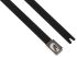 HellermannTyton Cable Tie, Roller Ball, 362mm x 7.9 mm, Black Polyester Coated Stainless Steel, Pk-50