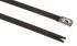 HellermannTyton Cable Tie, Roller Ball, 521mm x 7.9 mm, Black Polyester Coated Stainless Steel, Pk-50