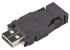 TE Connectivity USB-stik, 1 Porte Version 2.0, Han, Lige, Kabelmontering