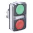 Schneider Electric Harmony XB4 Series Green, Red Illuminated Spring Return Push Button Head, 22mm Cutout, IP66, IP67,
