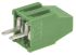 Regletas de terminales PCB Macho de 2 vías, Recta, paso: 2.54mm, 10A, de color Verde, montaje Orificio Pasante,
