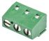 Regletas de terminales PCB Macho de 3 vías, Recta, paso: 5.08mm, 13.5A, de color Verde, montaje Orificio Pasante,
