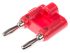 Mueller Electric Red Male Banana Plug, 15A, Nickel Plating