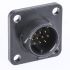 Hirose Circular Connector, 10 Contacts, Panel Mount, Miniature Connector, Socket, Male, IP67, IP68, HR34B Series