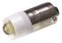 JKL Components White LED Indicator Lamp, 12V ac/dc, BA9s Base, 9.6mm Diameter, 7000mcd