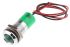 RS PRO Green Panel Mount Indicator, 24V dc, 14mm Mounting Hole Size, Lead Wires Termination, IP67