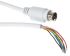 RS PRO Male Plug to Free End White DIN Cable 2m