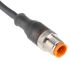 Lumberg Automation Straight Male M12 to Free End Sensor Actuator Cable, 4 Core, Polyurethane PUR, 2m