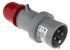 Conector de potencia industrial Macho, Formato 3P + E, Orientación Recta, Rojo, 415 V, 16A, IP44
