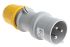 Scame IP44 Yellow Cable Mount 2P+E Industrial Power Plug, Rated At 32A, 110 V