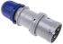Scame IP44 Blue Cable Mount 2P+E Industrial Power Plug, Rated At 32A, 230 V
