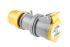 Scame IP44 Yellow Cable Mount 2P + E Industrial Power Socket, Rated At 16A, 110 V