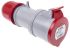 Scame IP44 Red Cable Mount 3P+N+E Industrial Power Socket, Rated At 32A, 415 V
