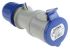 Scame IP44 Blue Cable Mount 2P+E Industrial Power Socket, Rated At 32A, 230 V