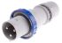 Scame IP67 Blue Cable Mount 2P + E Industrial Power Plug, Rated At 125A, 230 V