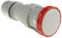 Conector de potencia industrial Hembra, Formato 3P + E, Orientación Recto, Rojo, 415 V, 125A, IP66, IP67