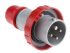 Scame IP66, IP67 Red Cable Mount 3P+E Industrial Power Plug, Rated At 16.0A, 415.0 V