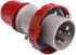 Scame IP66, IP67 Red Cable Mount 3P+N+E Industrial Power Plug, Rated At 16A, 415 V