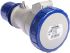 Scame IP66, IP67 Blue Cable Mount 2P+E Industrial Power Socket, Rated At 32A, 230 V
