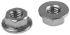 RS PRO, Plain Stainless Steel Flanged Hex Nut, DIN 6923, M6