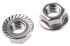 RS PRO Stainless Steel Flanged Hex Nut, DIN 6923, M10