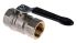 RS PRO Nickel Plated Brass Full Bore, 2 Way, Ball Valve, BSPP 1in, 40bar Operating Pressure