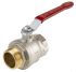 RS PRO Brass Full Bore, 2 Way, Ball Valve, BSPP 38.1mm, 40 → 30bar Operating Pressure