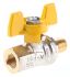 RS PRO Brass 2 Way, Ball Valve, BSPP 1/4in, 40 → 30bar Operating Pressure