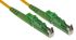 RS PRO E-2000 to E-2000 Simplex Single Mode OS1 Fibre Optic Cable, 9/125μm, Yellow, 2m