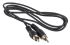 RS PRO Male RCA to Male RCA Aux Cable, Black, 1m