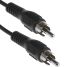 RS PRO Male RCA to Male RCA Aux Cable, Black, 5m