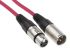 RS PRO Female 3 Pin XLR to Male 3 Pin XLR  Cable, Red, 10m