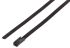 RS PRO Cable Tie, Roller Ball, 125mm x 4.6 mm, Black Polyester Coated Stainless Steel, Pk-100