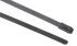 RS PRO Cable Tie, Roller Ball, 680mm x 4.6 mm, Black Polyester Coated Stainless Steel, Pk-100
