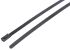 RS PRO Cable Tie, Roller Ball, 840mm x 4.6 mm, Black Polyester Coated Stainless Steel, Pk-100