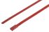 RS PRO Cable Tie, Roller Ball, 200mm x 4.6 mm, Red Polyester Coated Stainless Steel, Pk-100